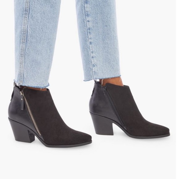 NWT Side zip heeled bootie Black 7.5 standard width - Picture 5 of 10